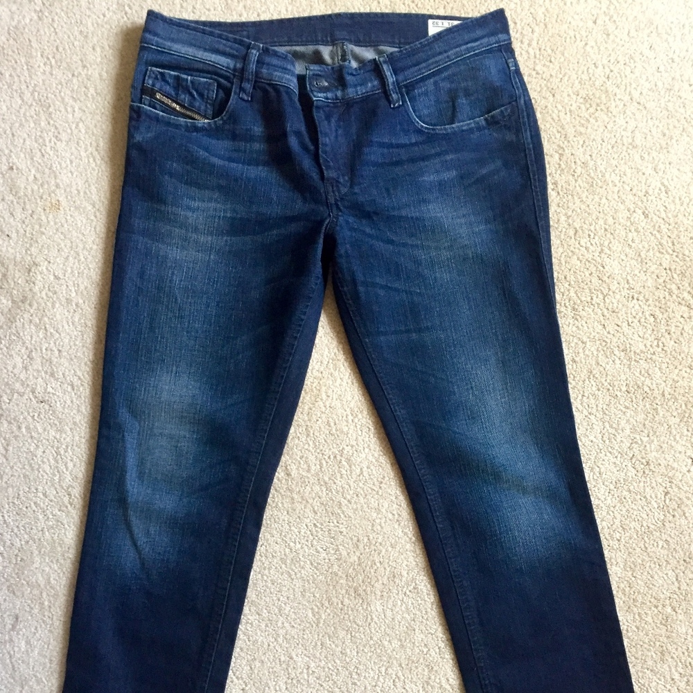 Diesel "Zivy" Stretch Denim Jeans Ankle Zipper 31